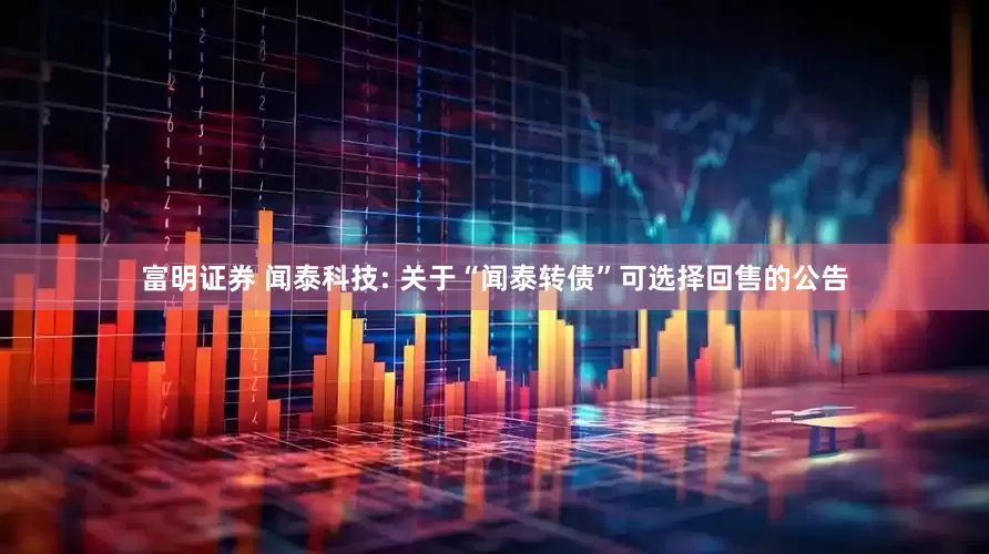 富明证券 闻泰科技: 关于“闻泰转债”可选择回售的公告