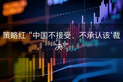 策略红 “中国不接受、不承认该‘裁决’”